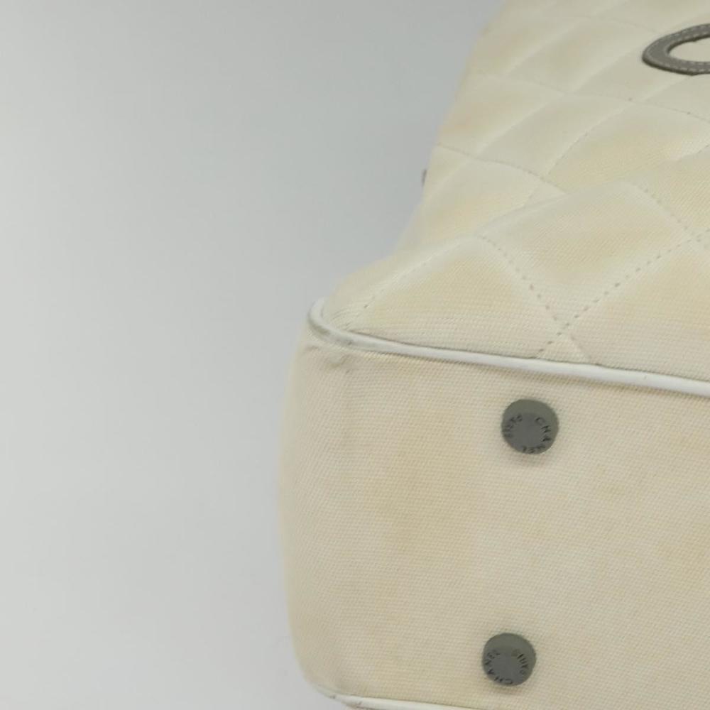CHANEL Sports Line Boston Bag Canvas White CC Auth 115293 - Picture 9 of 16